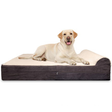 Luxury Anti-Slip Bottom Waterproof Pet Bed High Grade Memory Foam Dog Pet Bed With Pillow